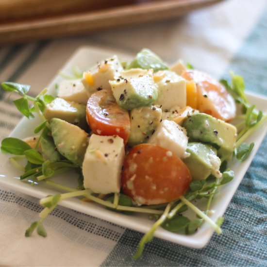 Tofu Salad with Avocado & Tomato