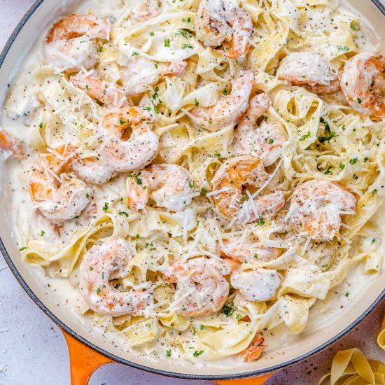 SHRIMP FETTUCCINE ALFREDO