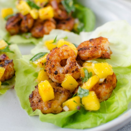 Blackened Shrimp Lettuce Wraps