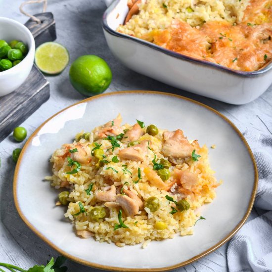 Cheesy Chicken and Rice Casserole