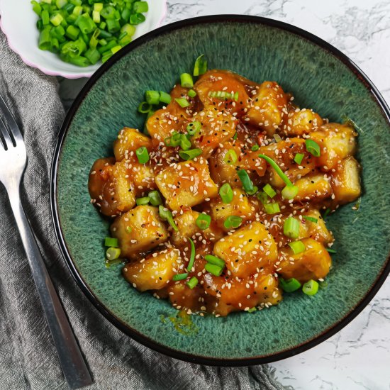 Vegan Orange Chicken with Tofu