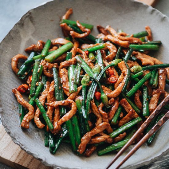 Pork and Garlic Chive Stir Fry