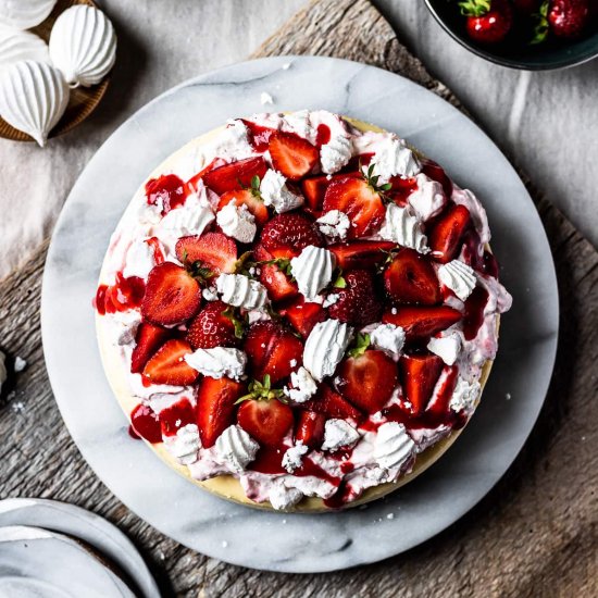 Strawberry Eton Mess Cheesecake