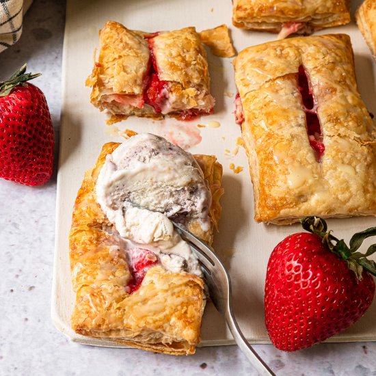 Strawberries and Cream Turnovers