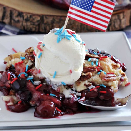 Red/White/Blueberry Dump Cake