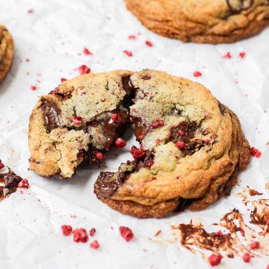 Dark Chocolate Raspberry Cookies