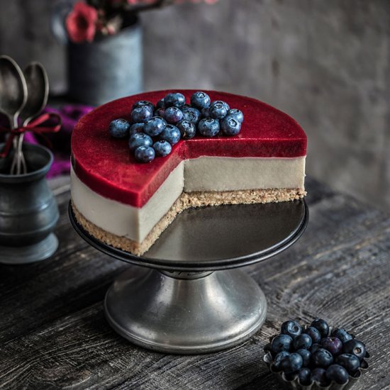 White Chocolate & Cherry Cheesecake