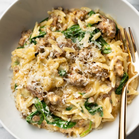 italian sausage orzo