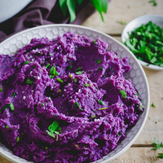 Mashed Purple Sweet Potatoes