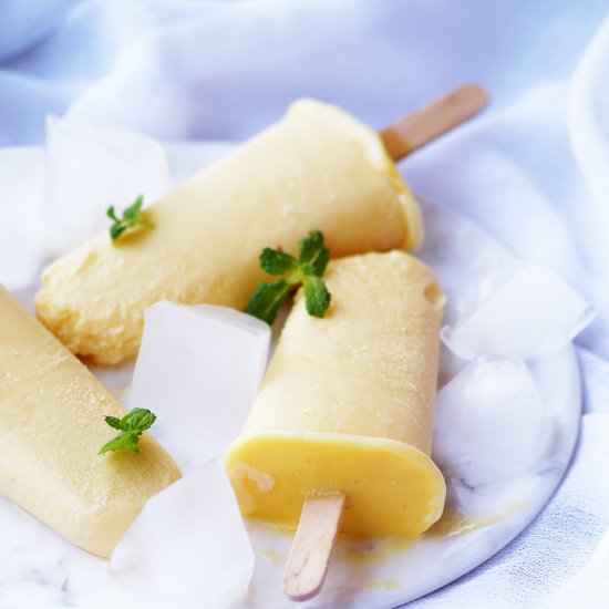 Egg-Free Custard Popsicles