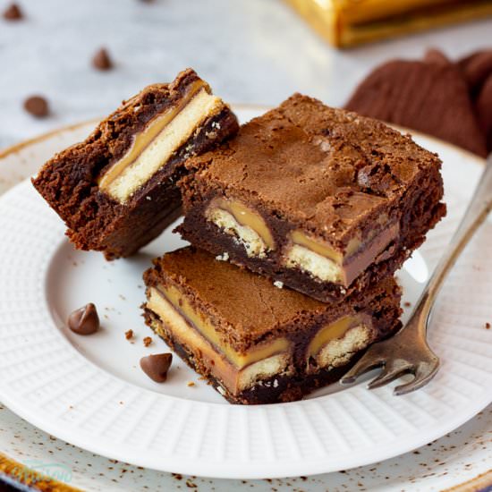 Fudgy Twix Brownies