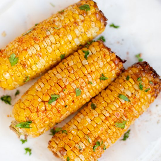 Spicy Air Fryer Corn on the Cob