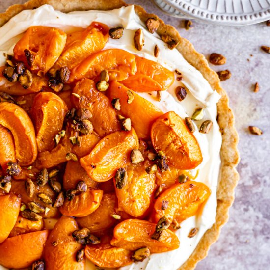 Roasted Apricot and Ricotta Tart