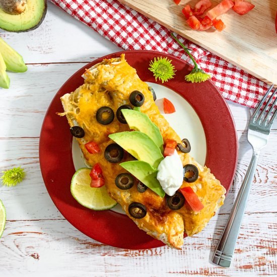 Healthy Chicken Enchiladas for Two