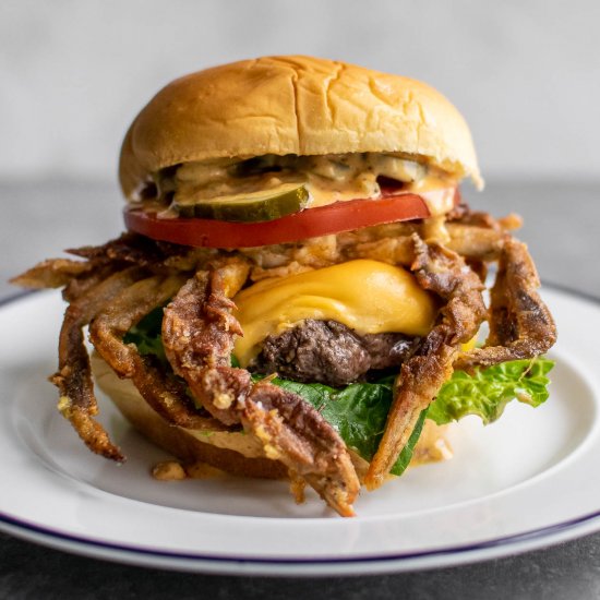 Old Bay Soft Shell Crab Burger