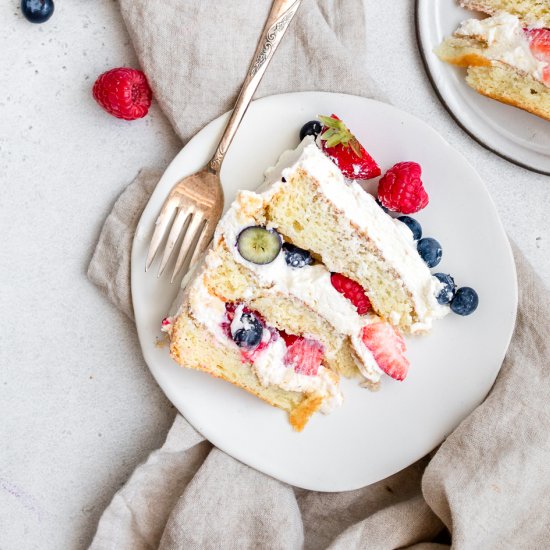 Triple Berry Cake with Cream cheese