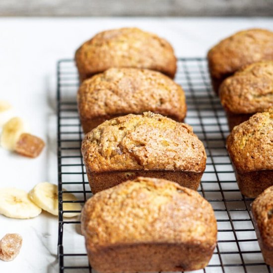 Sourdough Banana Bread with Ginger