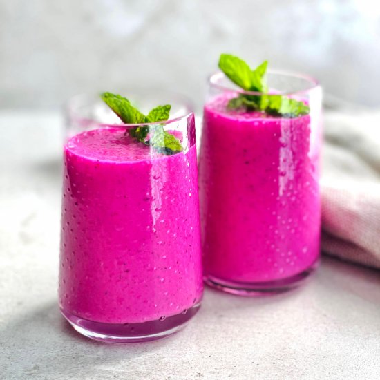 Vegan Tropical Dragonfruit Smoothie