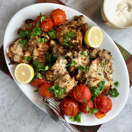 Grilled Za’atar Chicken Thighs