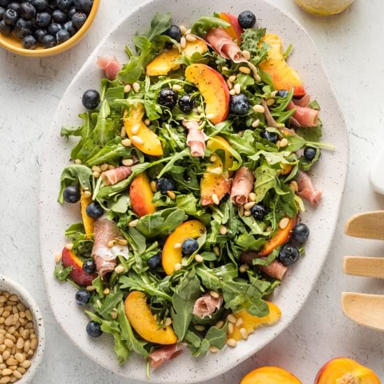 Peach Arugula Summer Salad