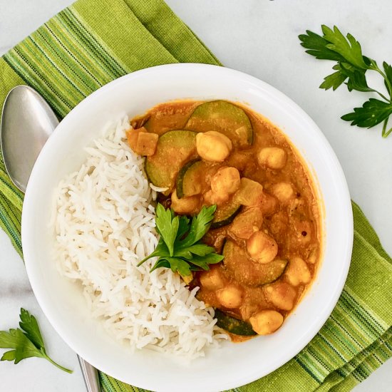 Zucchini, Chickpea, & Potato Curry