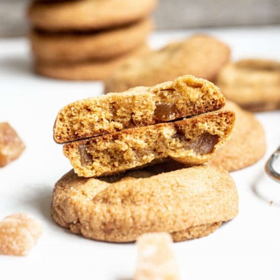 Chewy Double Ginger Cookies