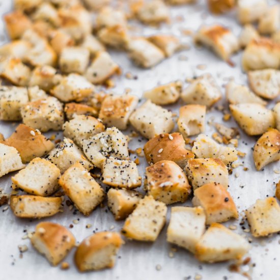 Everything Bagel Croutons