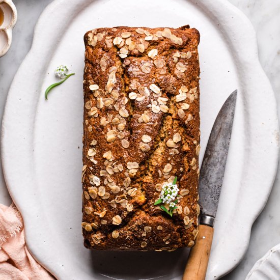 Healthy Oat Flour Banana Bread