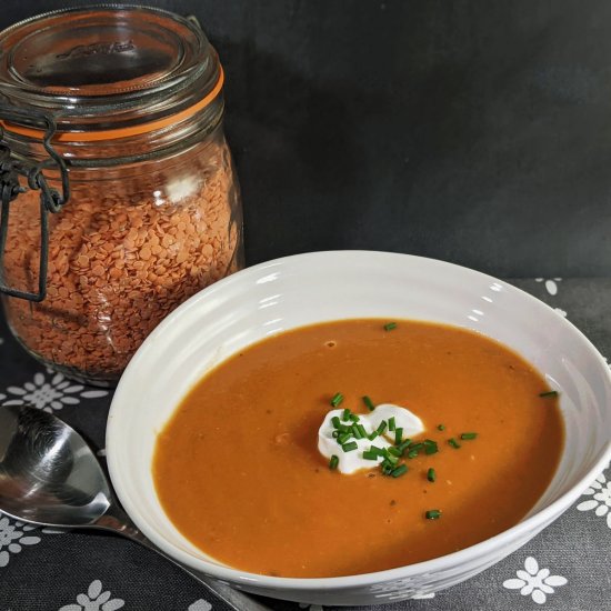 Spicy Tomato and Lentil Soup