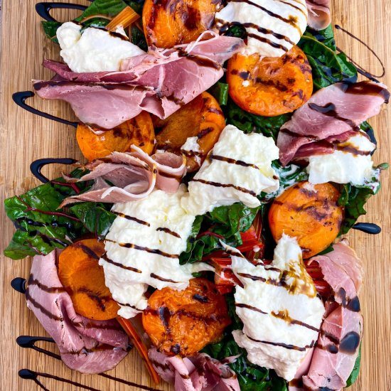 Grilled Apricot & Burrata Board