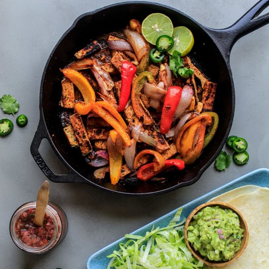 Easy Veggie Tofu Fajitas