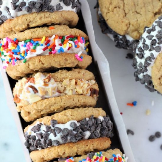 PB Cookie Ice Cream Sandwiches