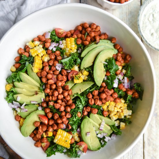 BBQ Chickpea Kale Salad