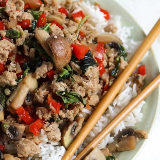 Pad Kra Pao (Thai Basil Chicken)