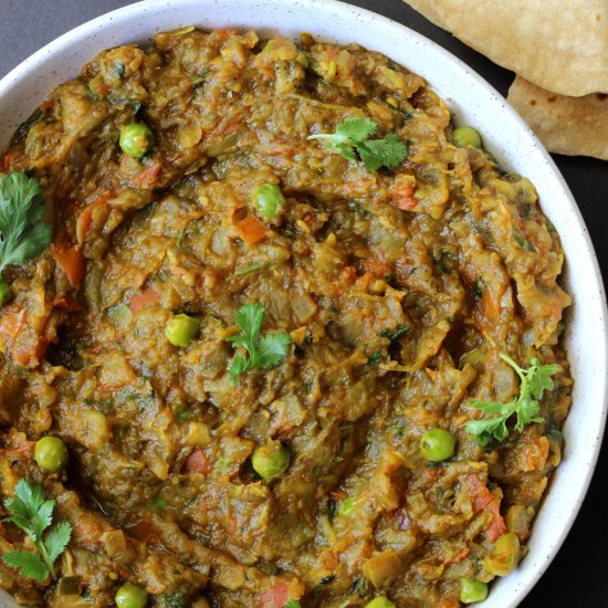 Baingan bharta, Indian eggplant dip