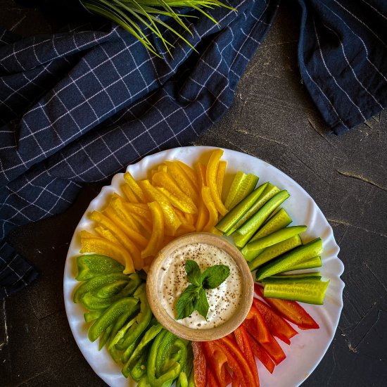 Healthy Garlicky Labneh Dip