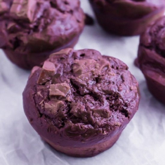 Banana Double Chocolate Muffins