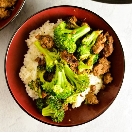 Ground Beef and Broccoli