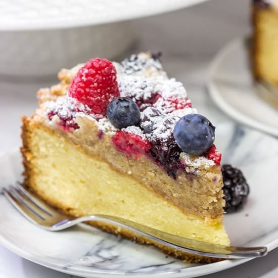 Mixed Berry Topped Coffee Cake