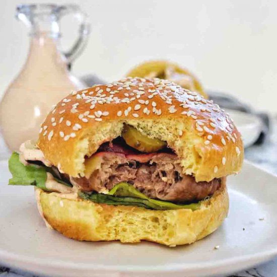 Air Fryer Cheeseburgers