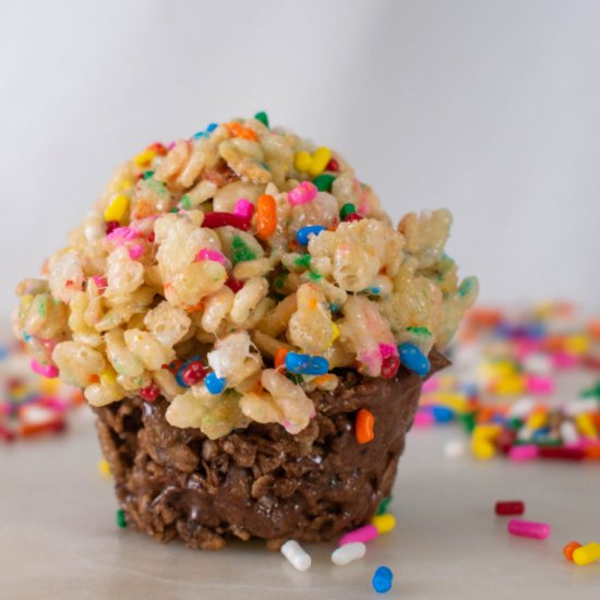 Birthday Cake Rice Krispie Treats