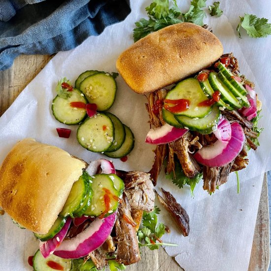 Sesame Pork and Cucumber Bahn Mi St