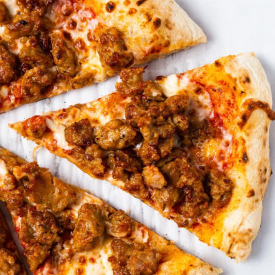 Delicious Spicy Sausage Pizza