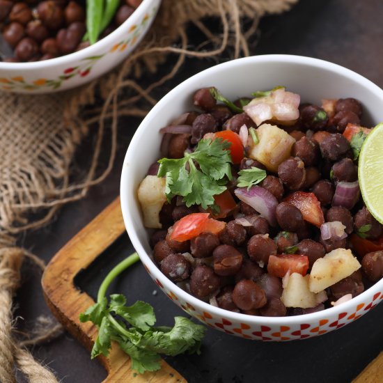 Indian black chick peas salad