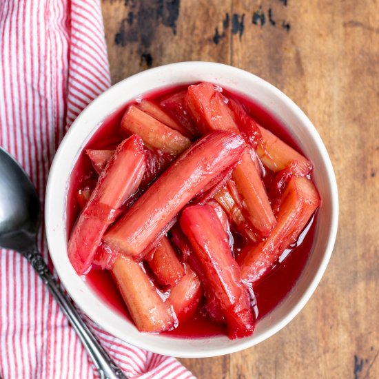 Easy Stewed Rhubarb