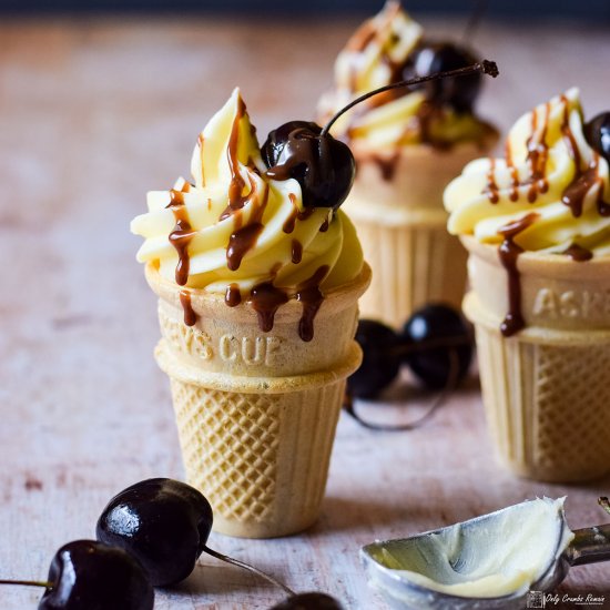 Black forest ice cream cupcakes