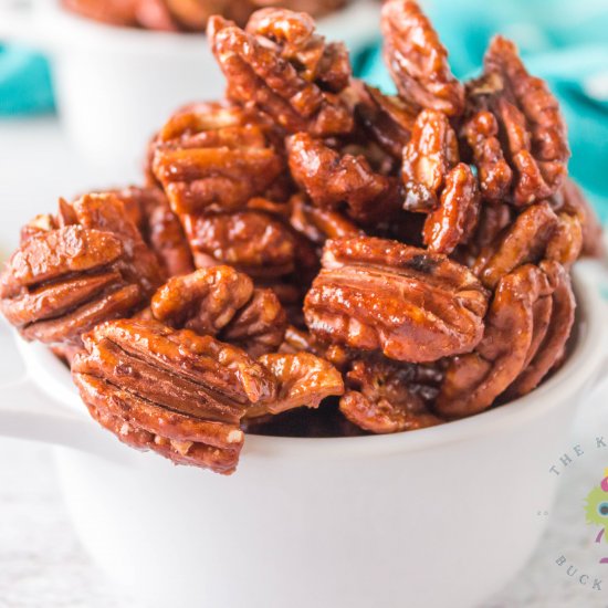 Honey Roasted Pecans in air fryer