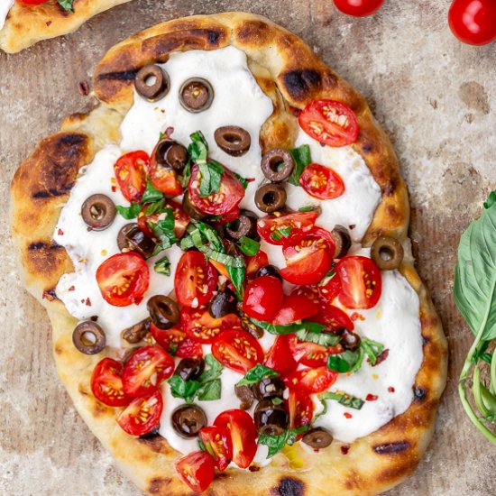 Tomato-Mozzarella Grilled Pizza