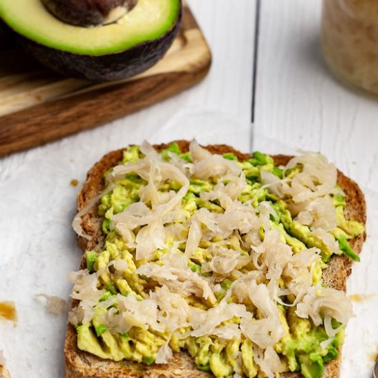 Avo-Sauerkraut Toast – Dairy Free