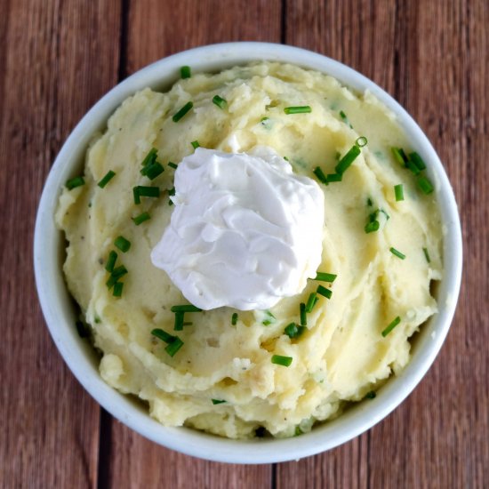 Vegan Sour Cream Mashed Potatoes